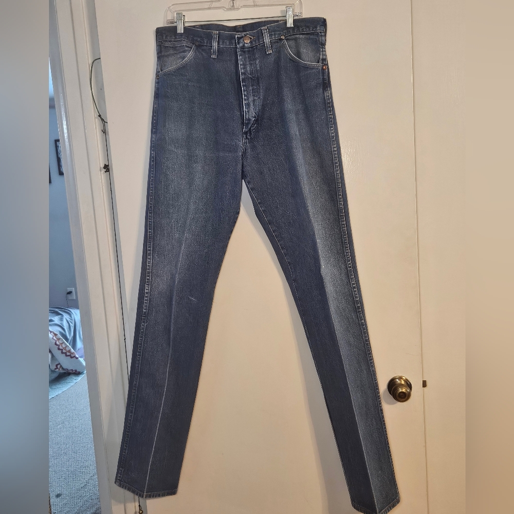 Classic Blue Mens Wrangler Denim Jeans